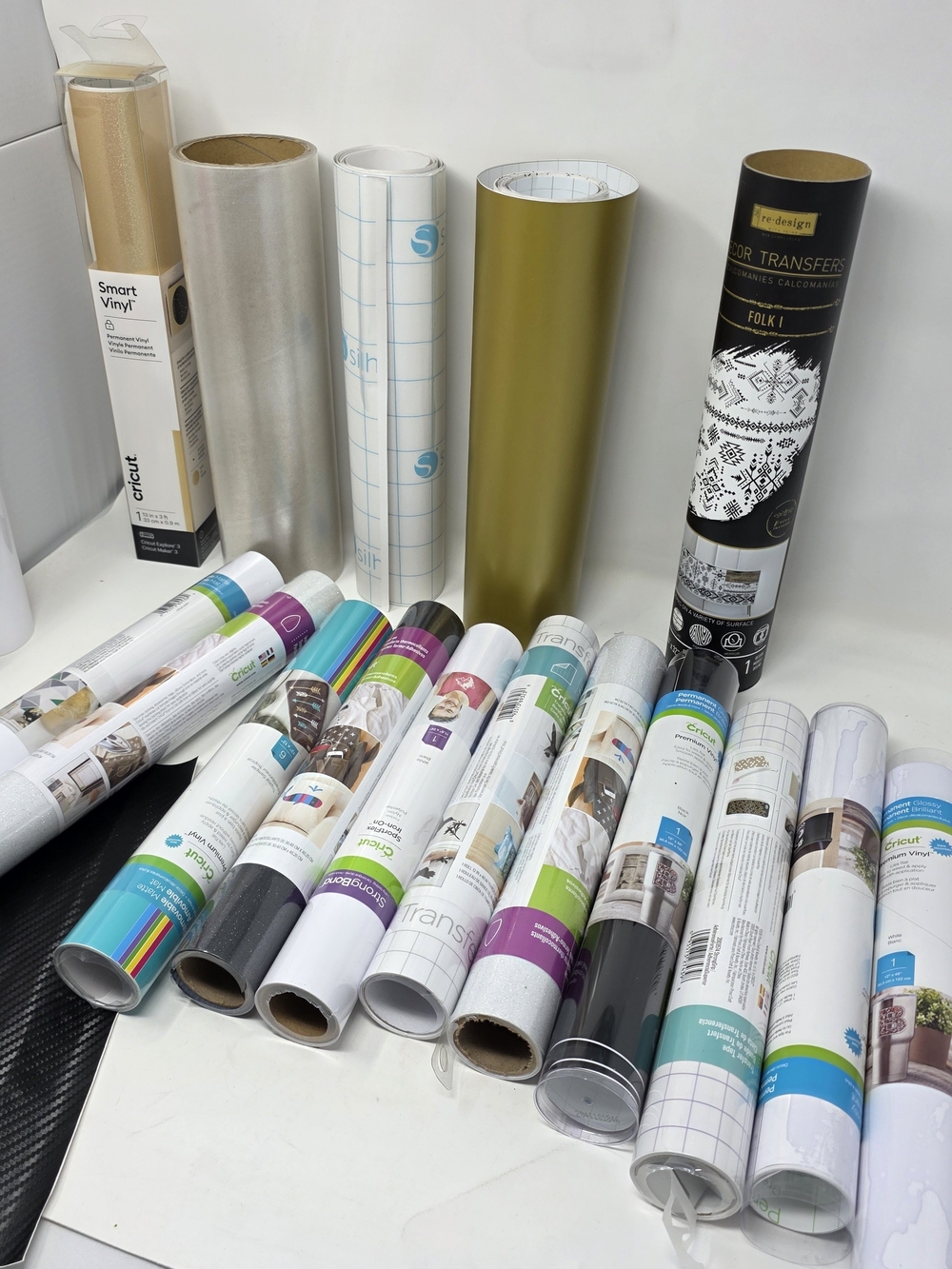 Cricut Vinyl & Transfer Paper Bundle - Gold, Silver, White, Black
